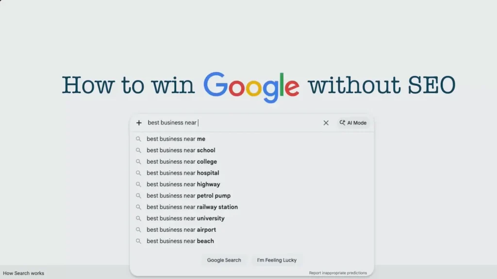 Brand recognition helps win on Google without SEO
